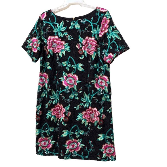 Eliza J Embroidered Lace Floral Short Sleeve Sheath Dress Plus Size 22W - Picture 3 of 12